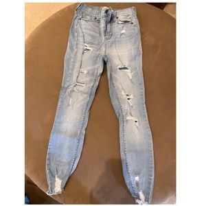 New Mudd highrise ripped ankle stretch jeggings size 0